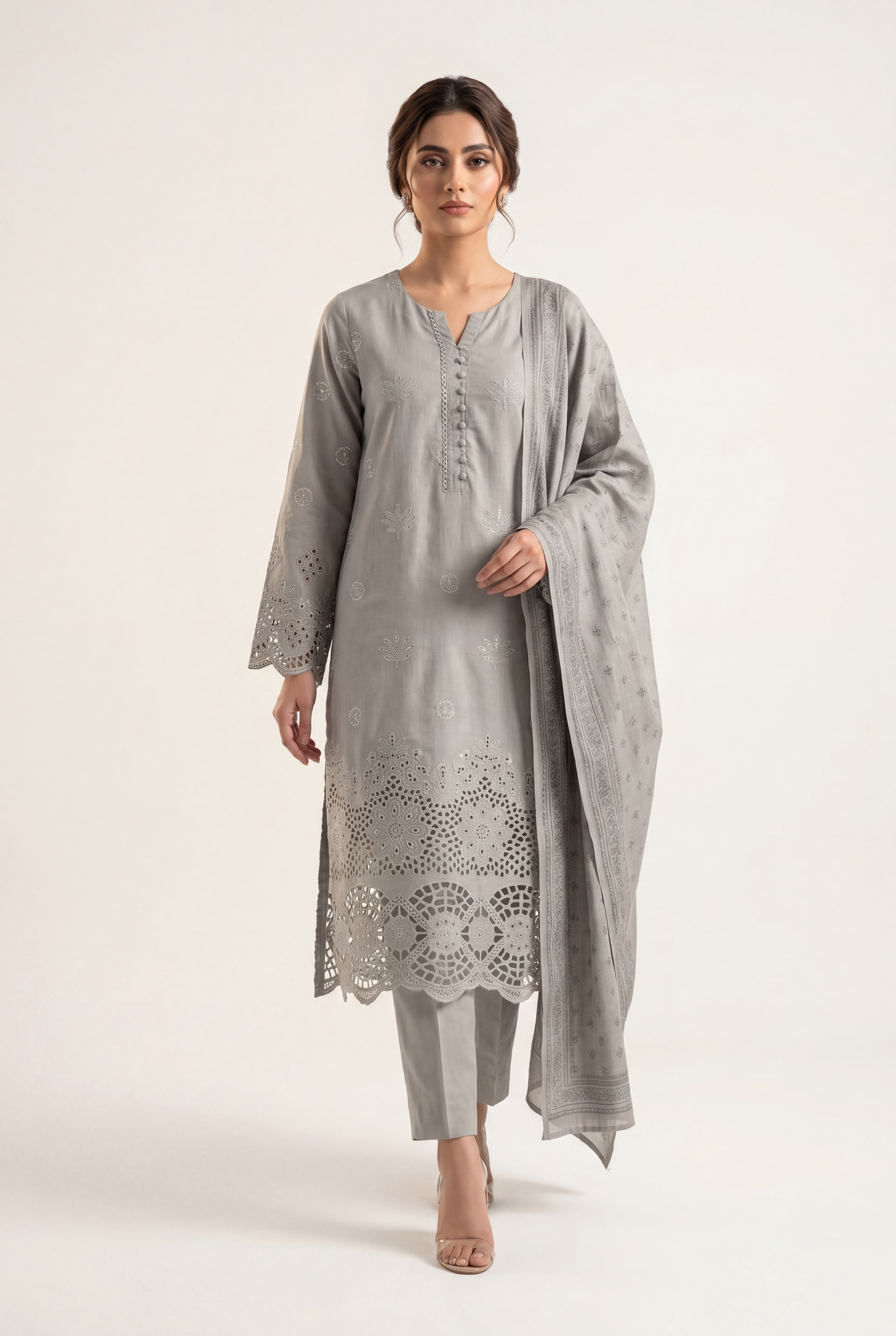 Tawakal Grey Shirt 3-Piece - AI Photo
