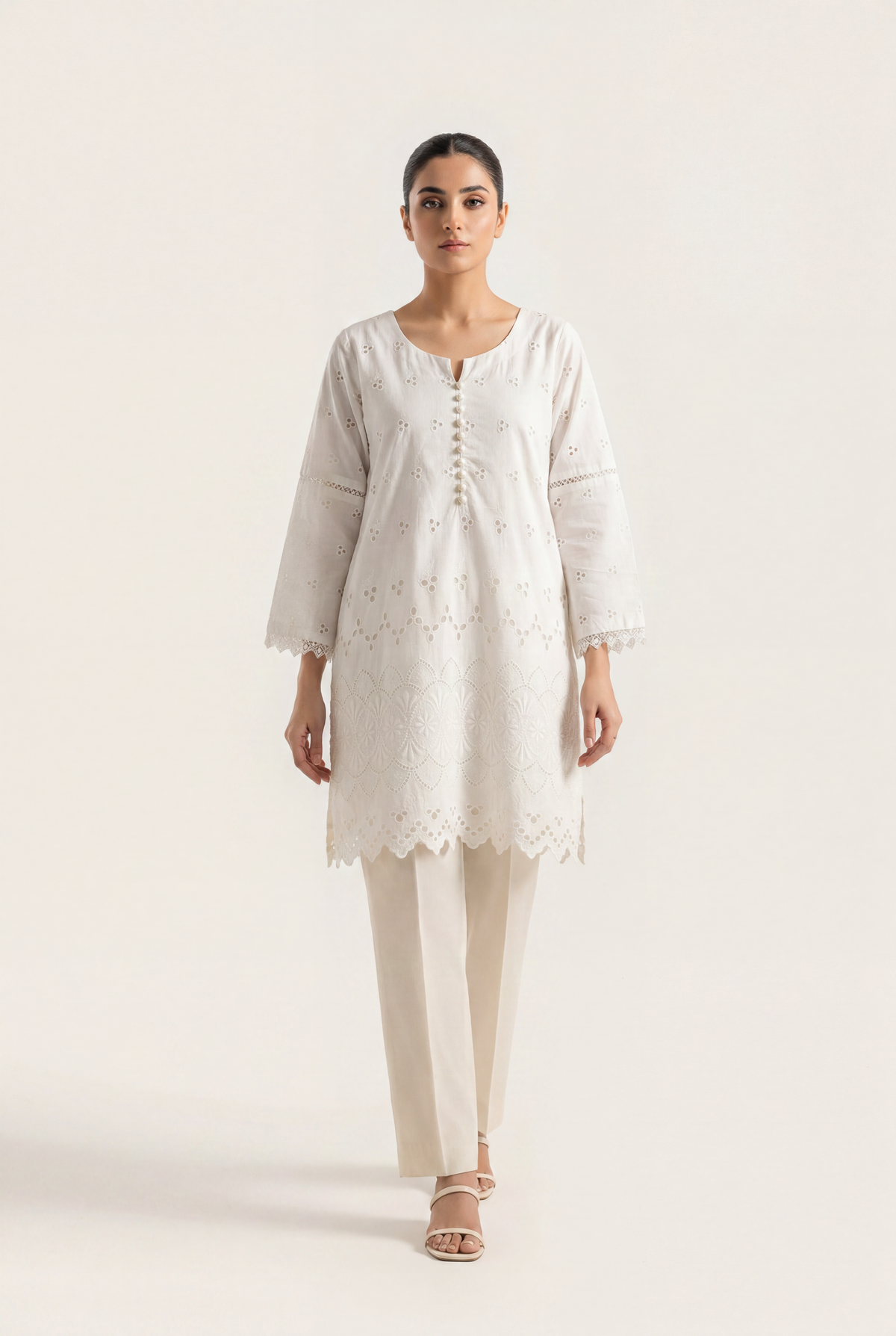 Bandhan White Shirt 1-Piece - AI Photo