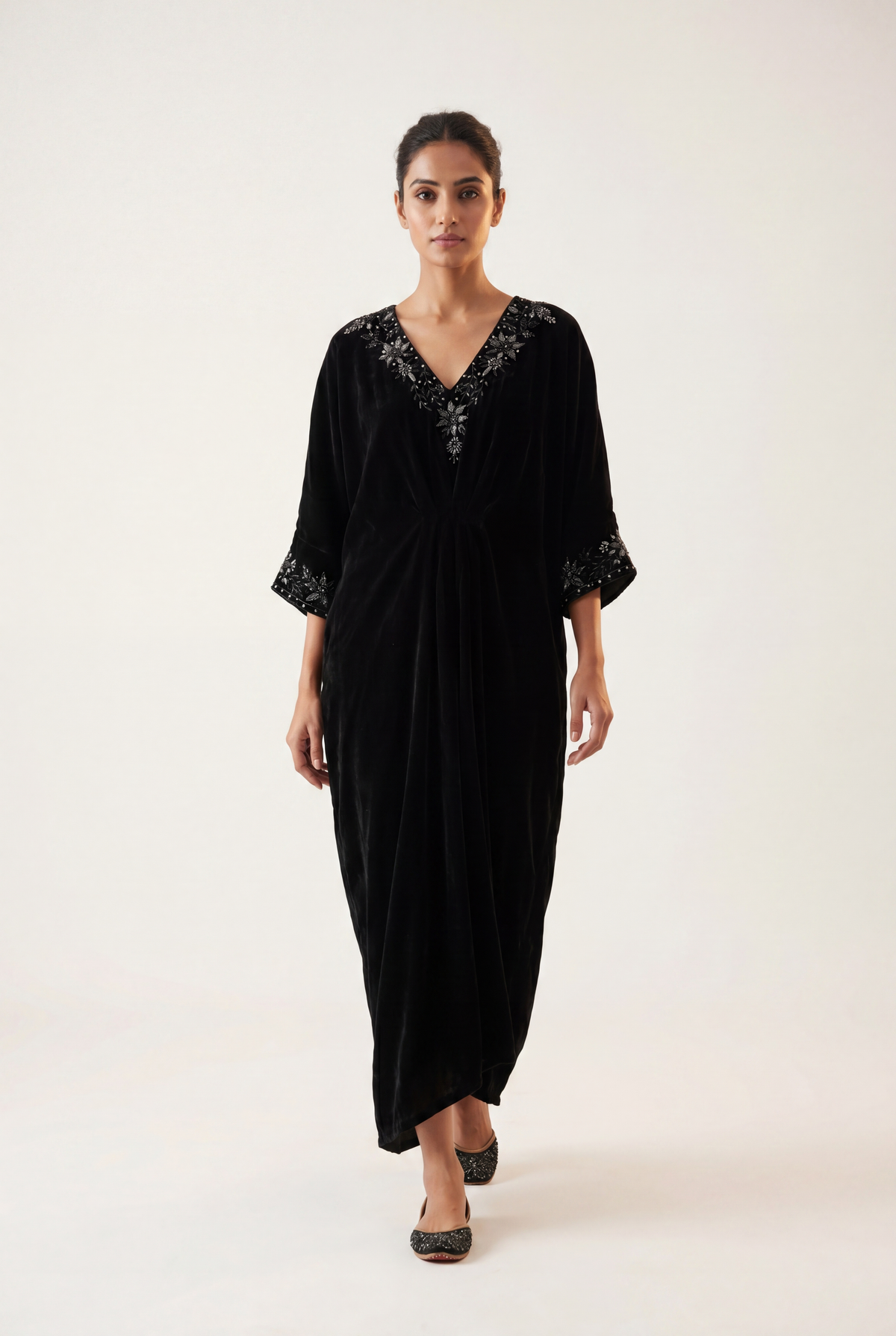 Vanya Black Kaftan 1-Piece - AI Photo
