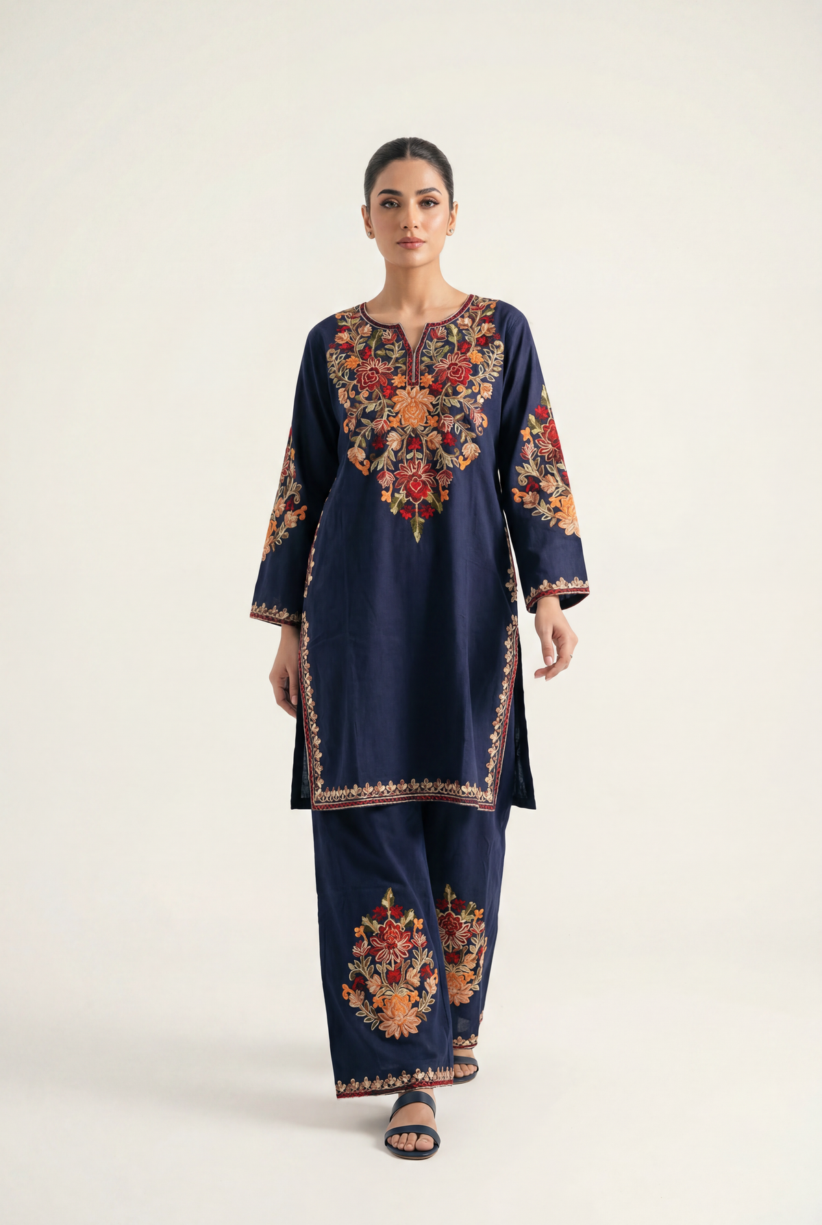 Bandhan Navy blue Shirt 2-Piece - AI Photo
