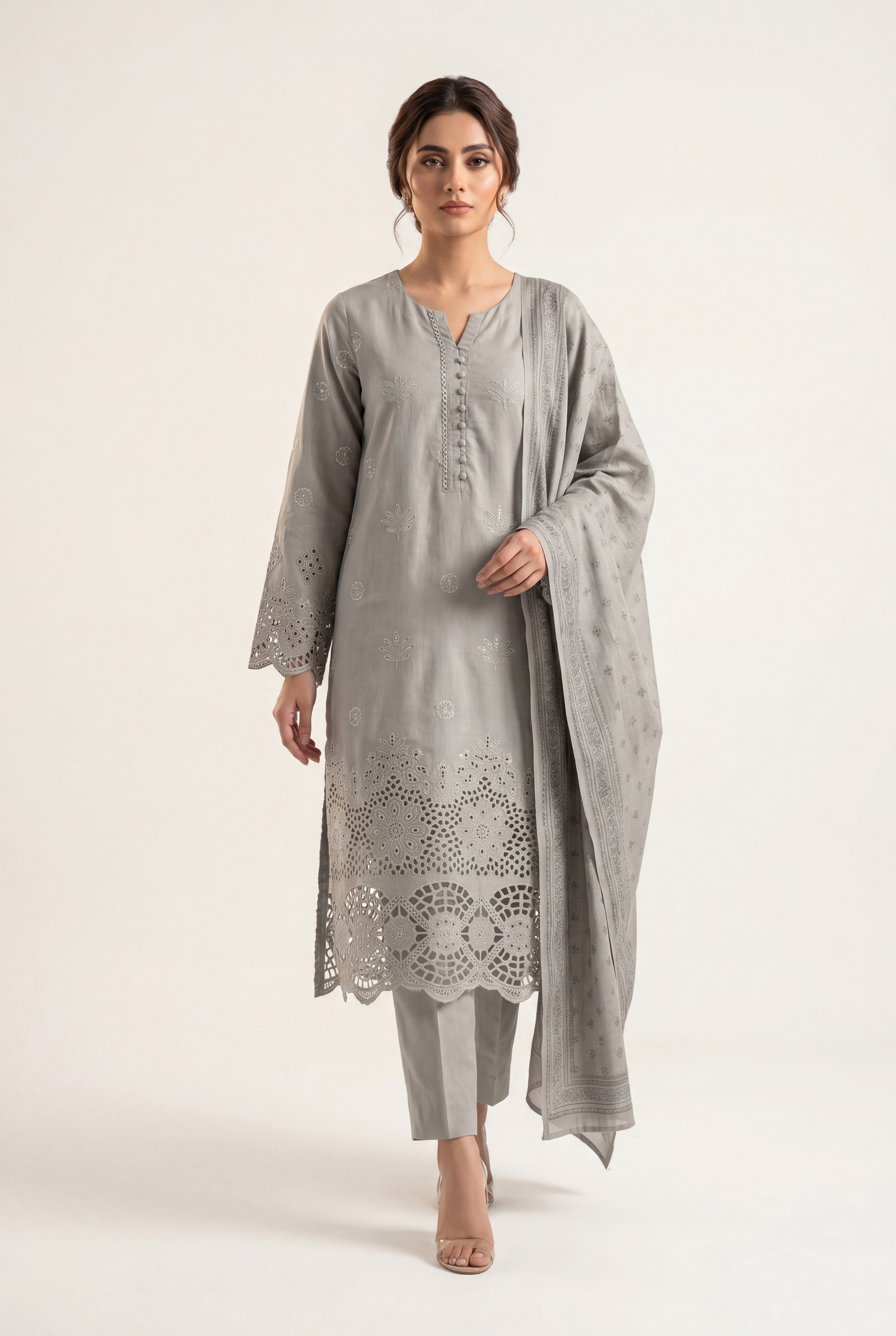 Tawakal Grey Shirt 3-Piece - AI Photo