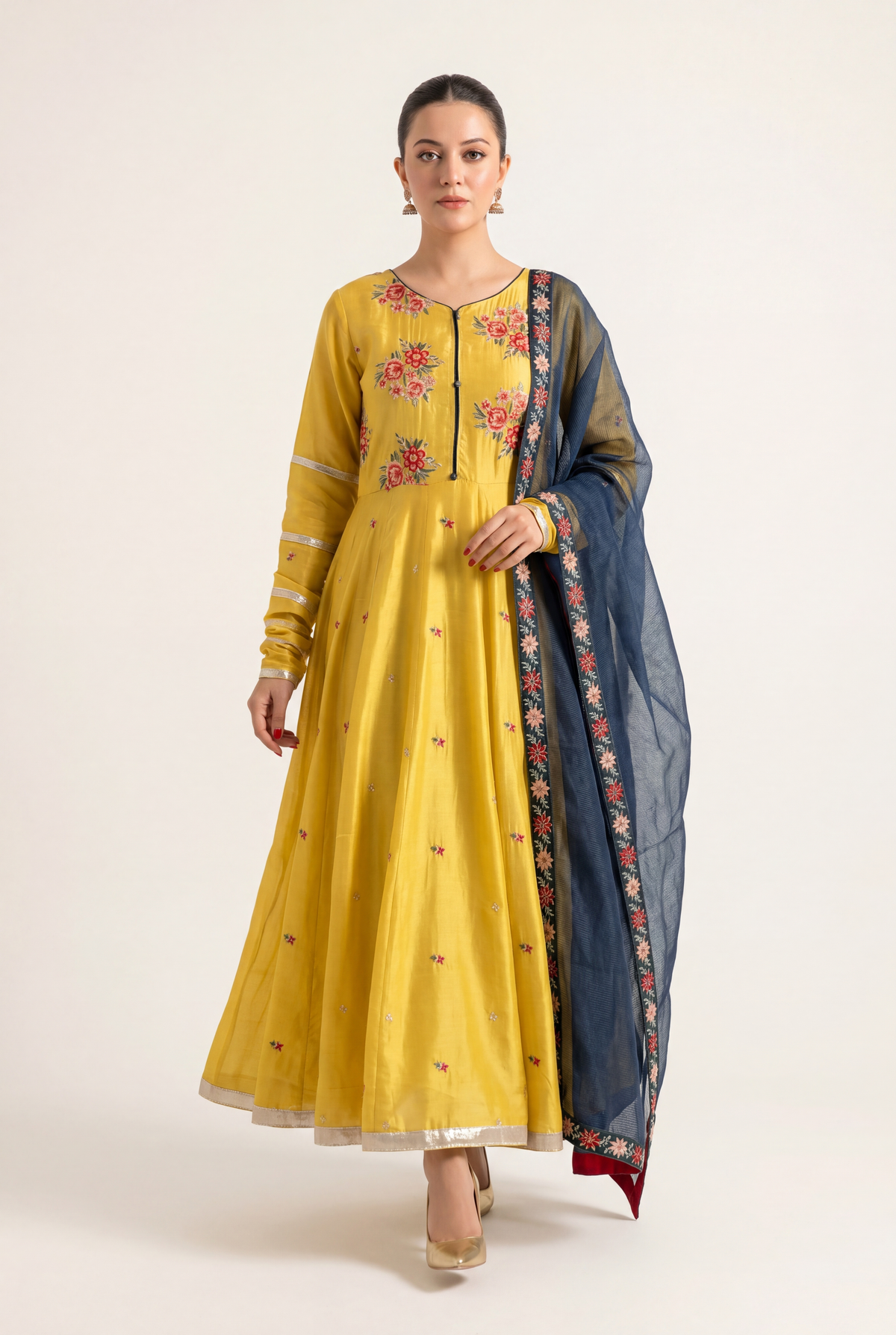 Bandhan Yellow Frock 2-Piece - AI Photo
