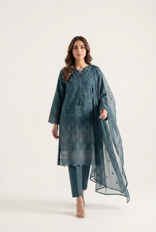 Sadabahar Zinc Shirt 3-Piece - AI Photo
