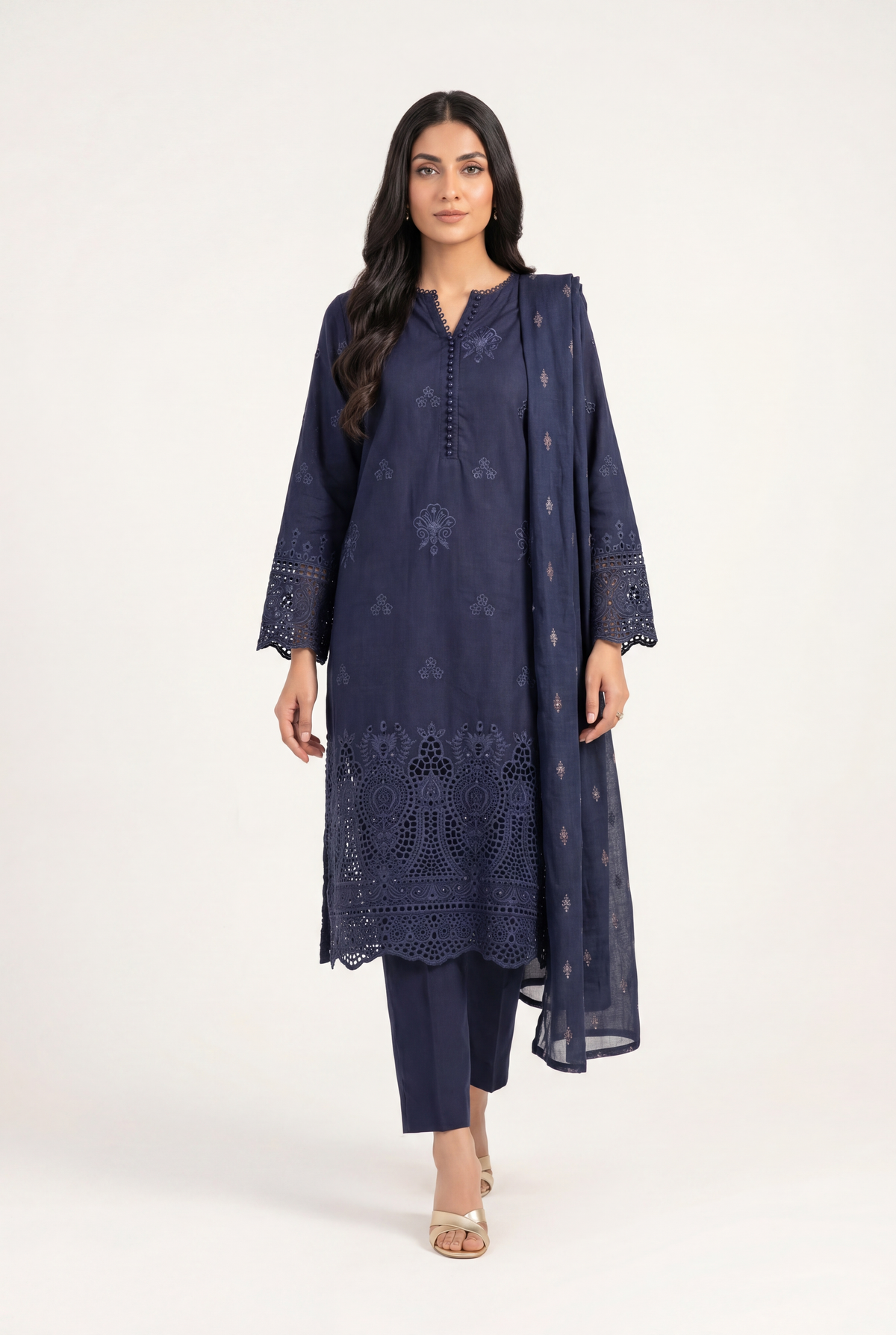 Tawakal Navy Blue Shirt 3-Piece - AI Photo