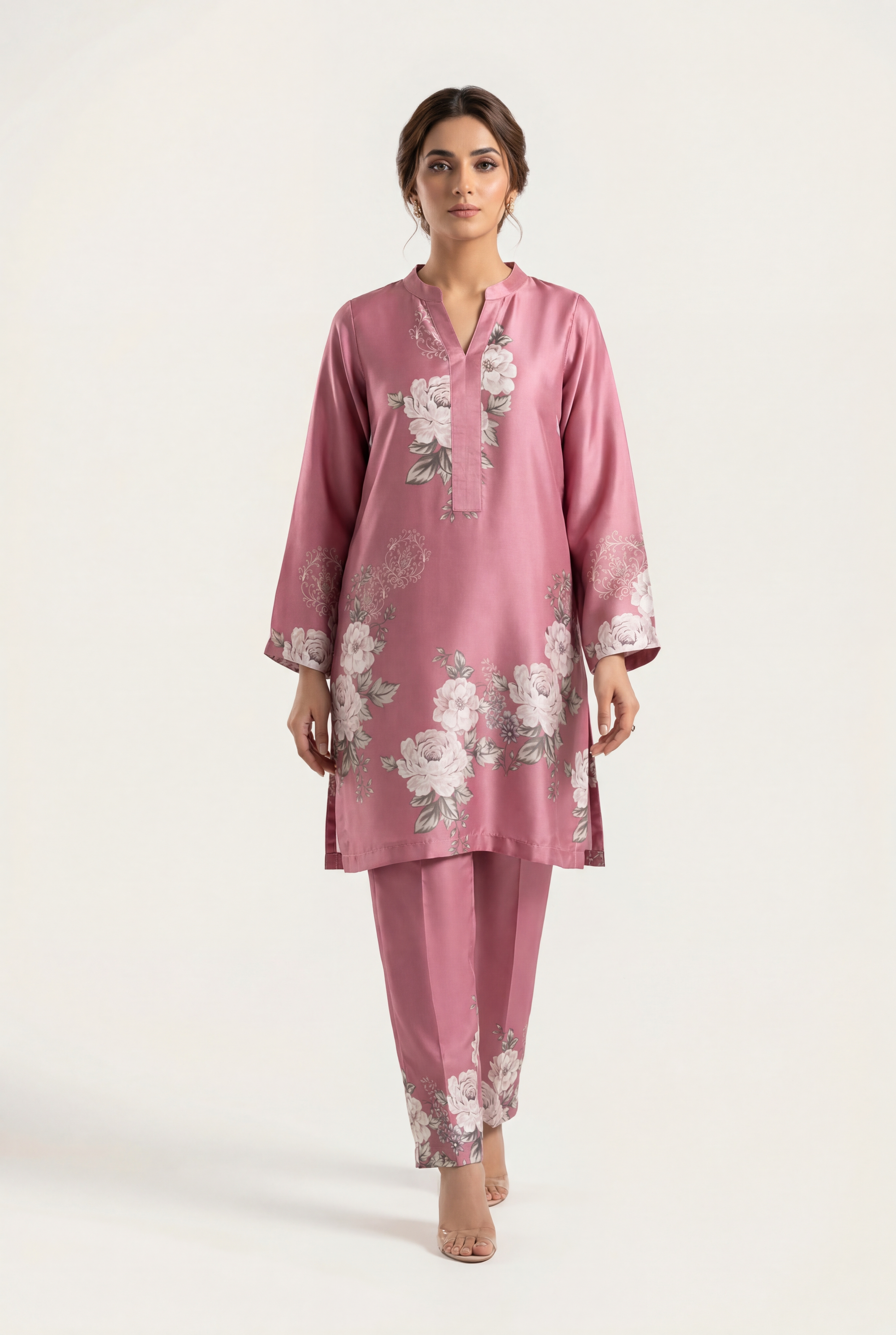Bandhan Pink Shirt 2-Piece - AI Photo