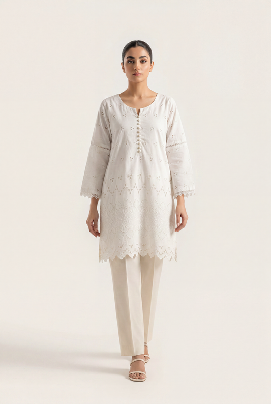 Bandhan White Shirt 1-Piece - AI Photo