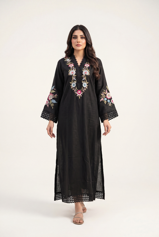 Bandhan Black Long Shirt 1-Piece - AI Photo