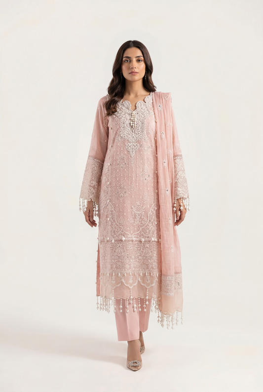 Bandhan Pink Shirt 3-Piece - AI Photo