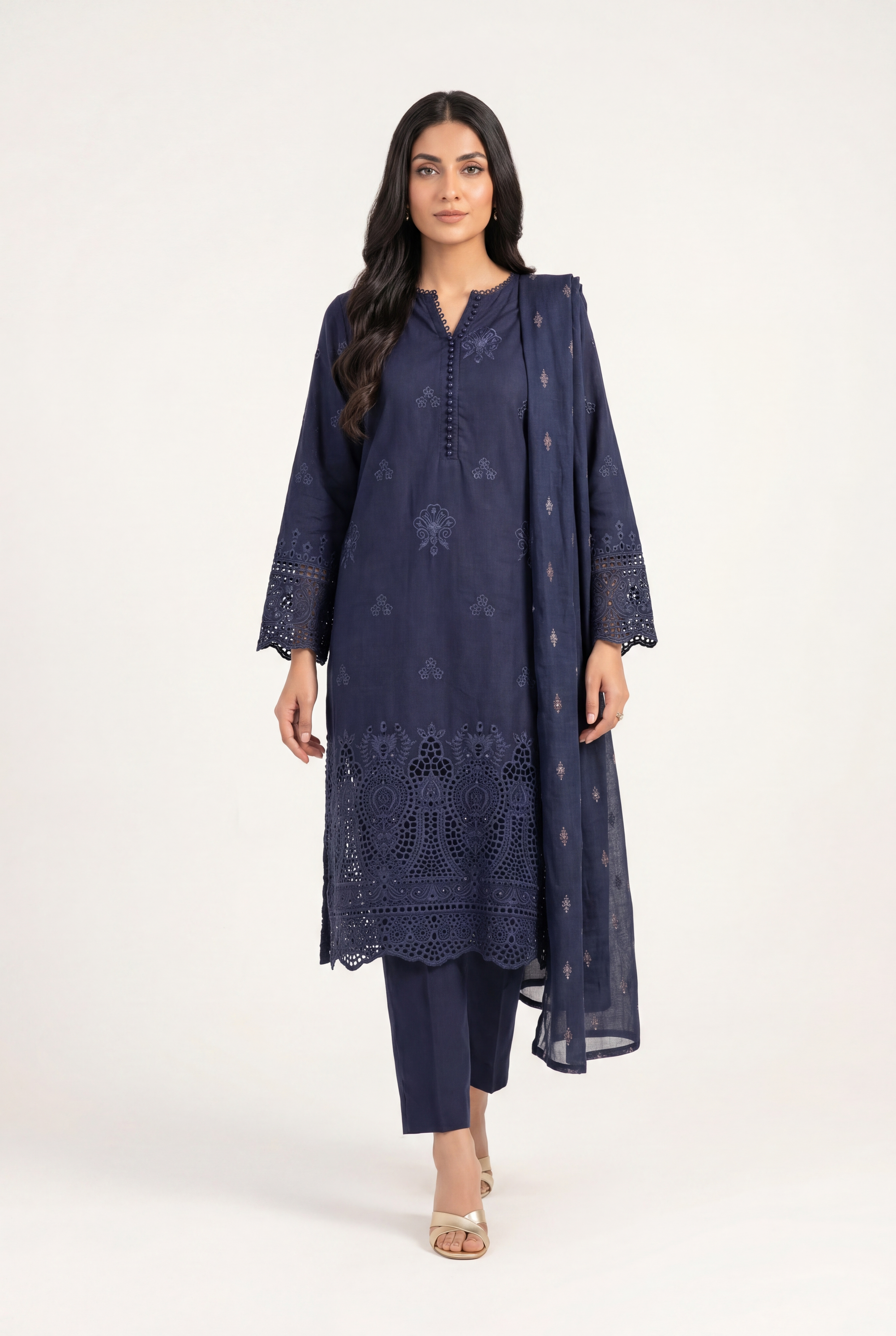 Tawakal Navy Blue Shirt 3-Piece - AI Photo