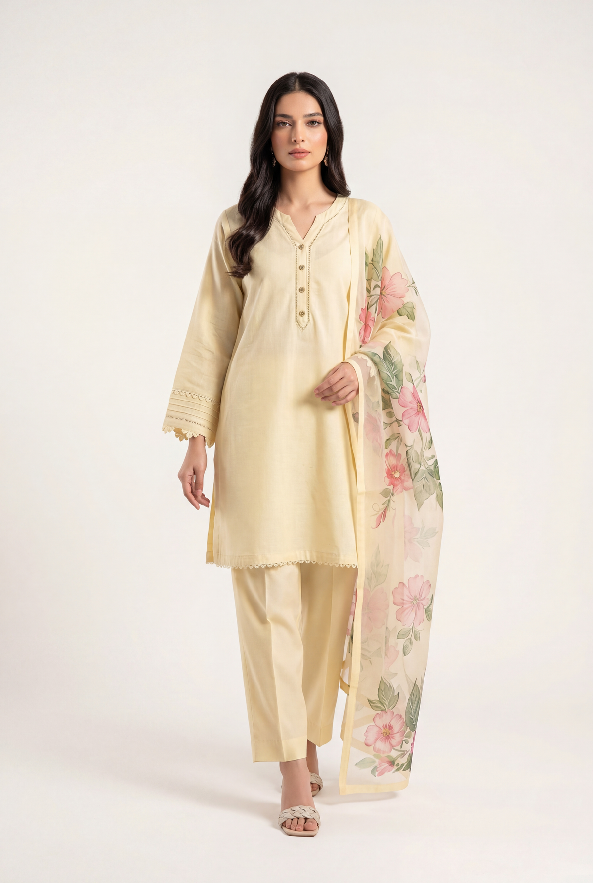 Tawakal Light Yellow Shirt 3-Piece - AI Photo