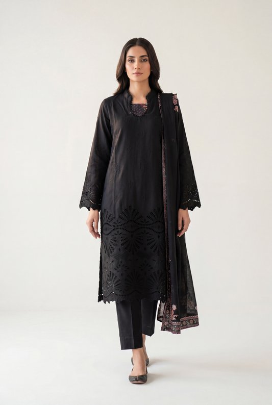 Tawakal Black Shirt 3-Piece - AI Photo