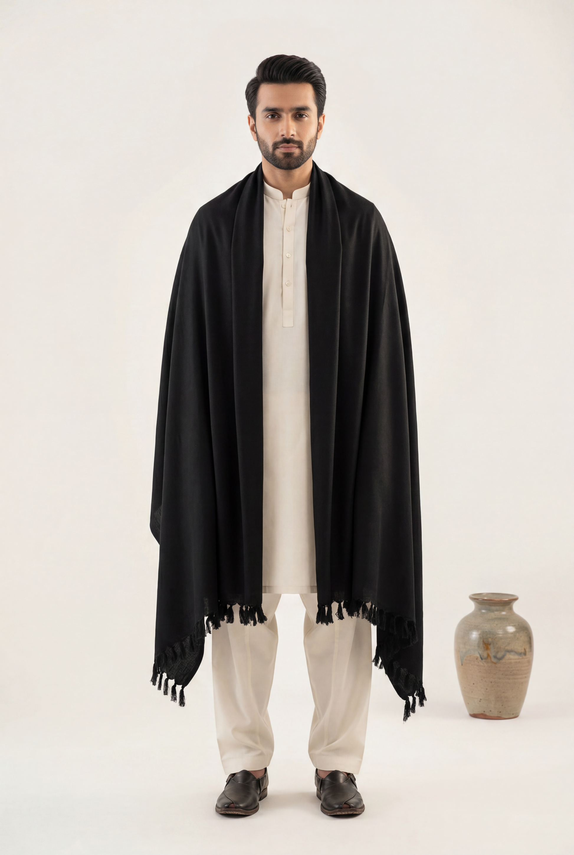 Almirah Black Men Shawl 1-Piece - Men's - AI Photo