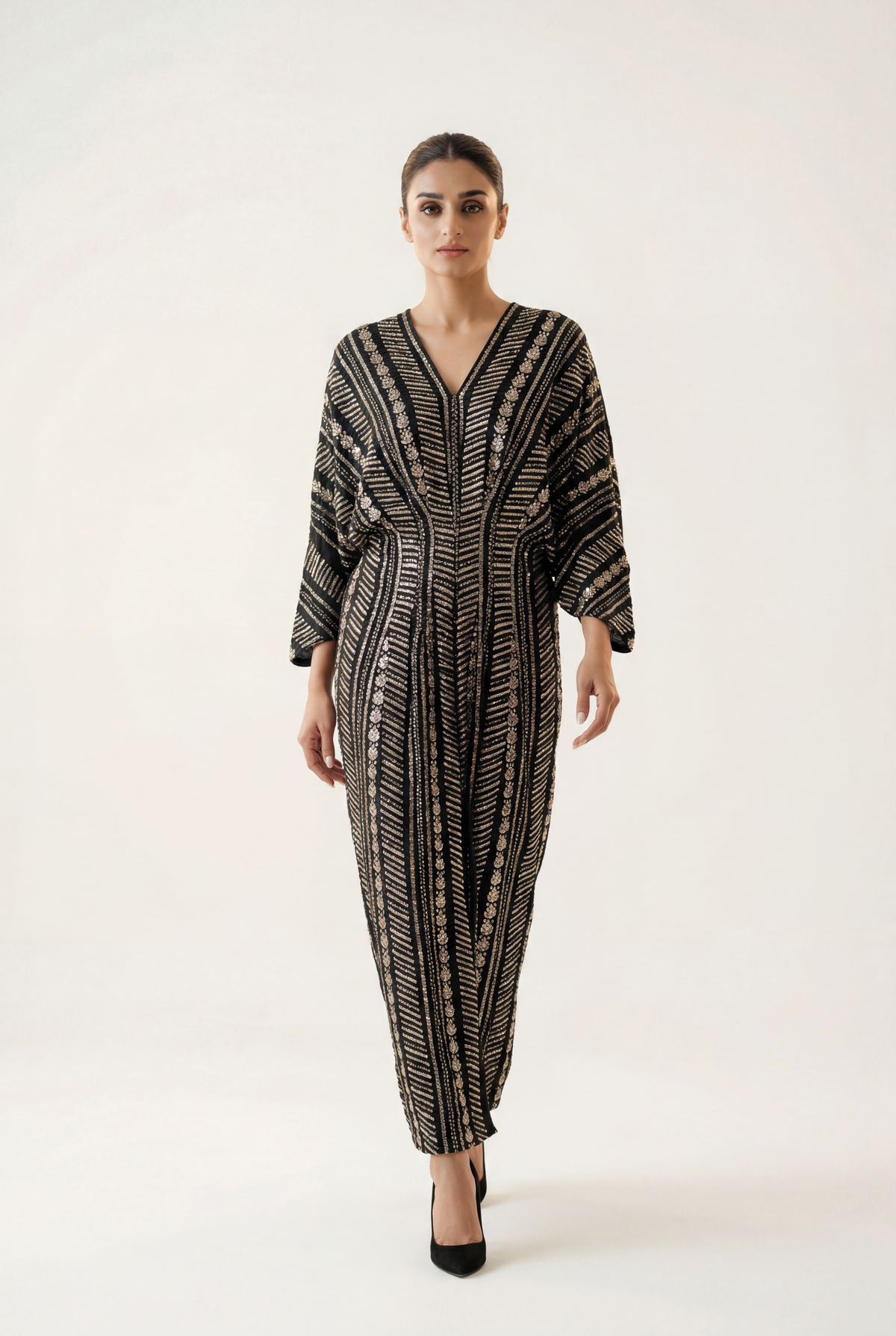 Bandhan Black Kaftan 1-Piece - AI Photo